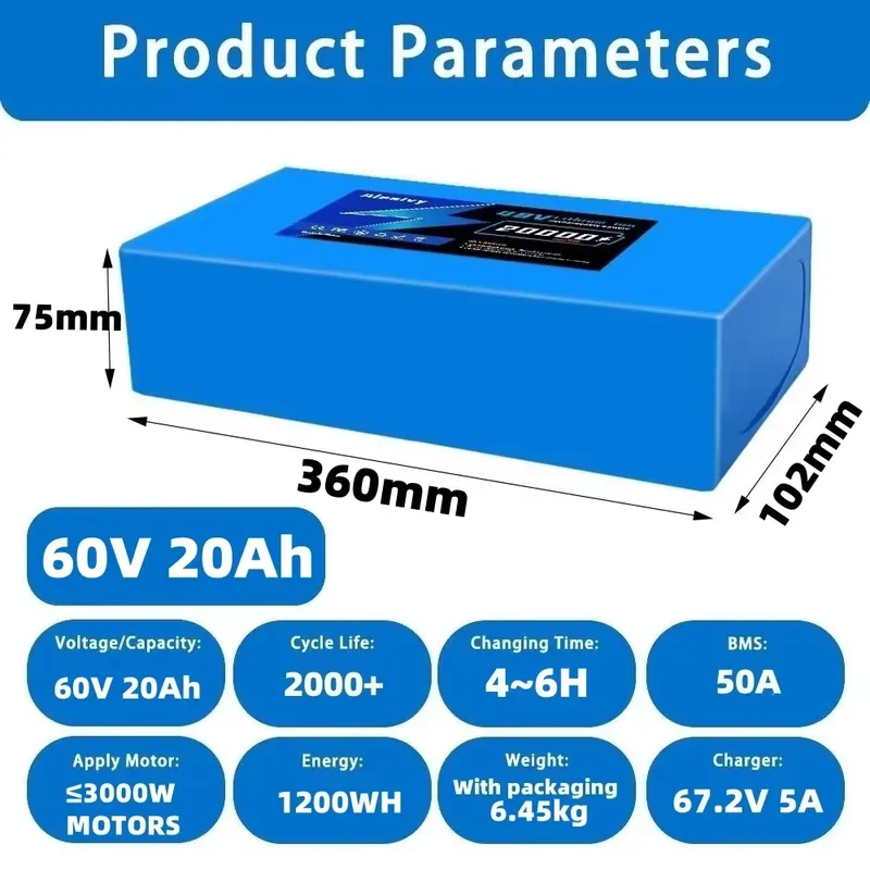 60V 20AH 30AH 21700 lithiumbat - 60V 30Ah Electric Scooter Battery recensie en prijs