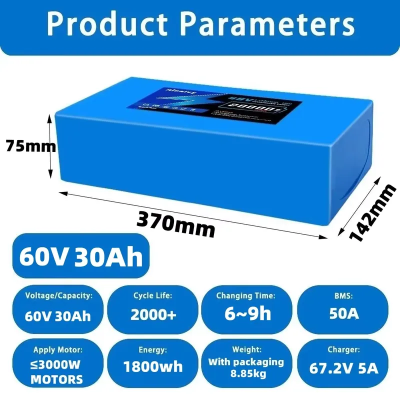 60V 20AH 30AH 21700 lithiumbat - 60V 30Ah Electric Scooter Battery recensie en prijs