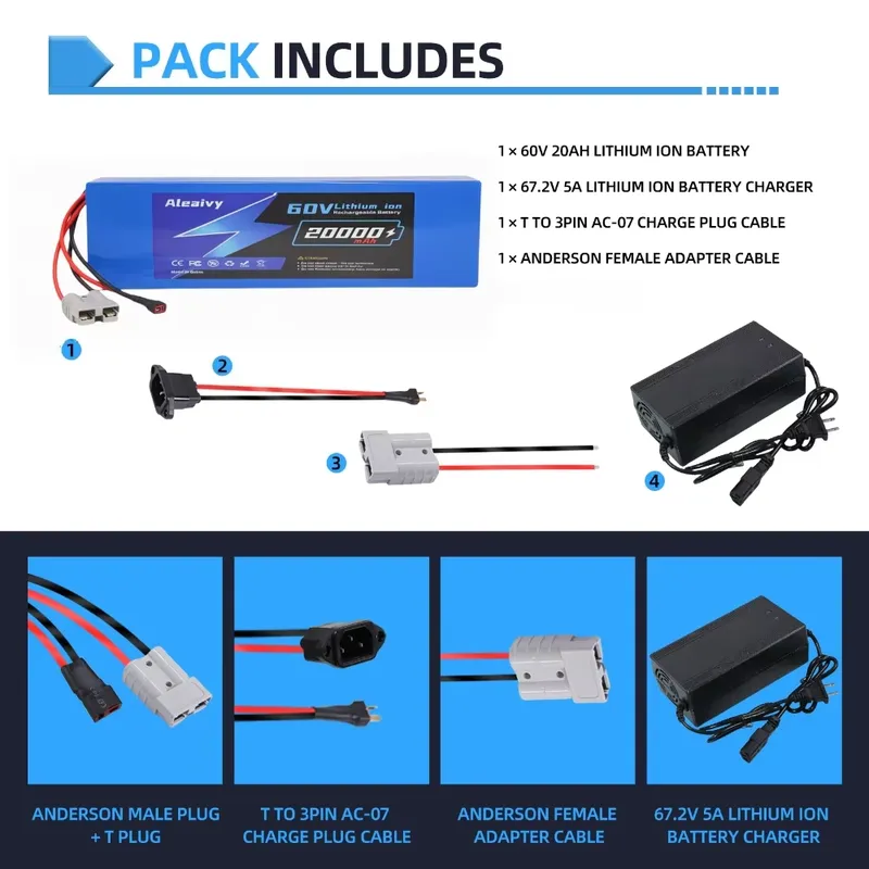 60V 20AH 30AH 21700 lithiumbat - 60V 30Ah Electric Scooter Battery recensie en prijs